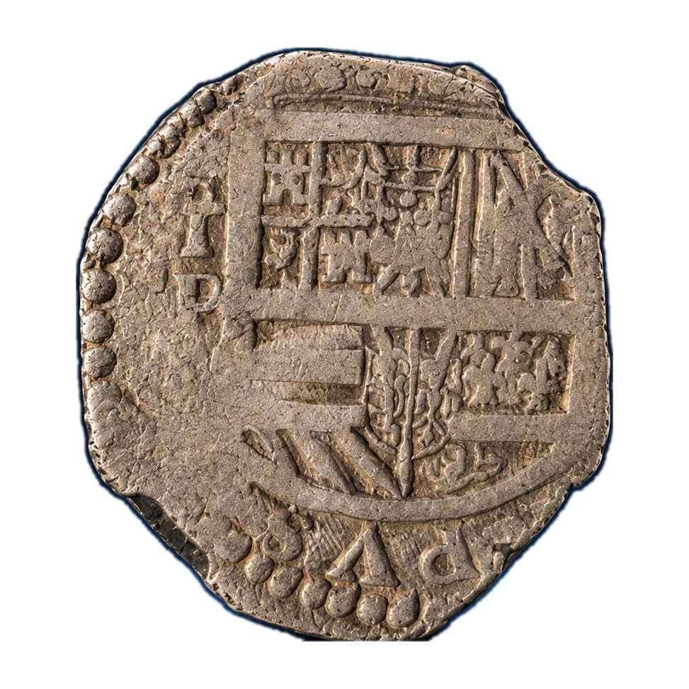1615–21 Spain Toledo 4 Reales Philip III Silver Cob NGC AU53
