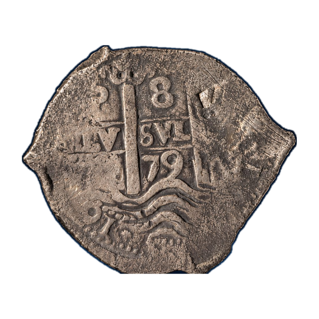 1679 Bolivia 8 Reales Silver Cob NGC VF Details — Damaged