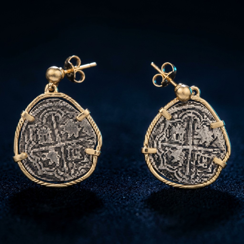 Atocha Coin Earrings No. 217