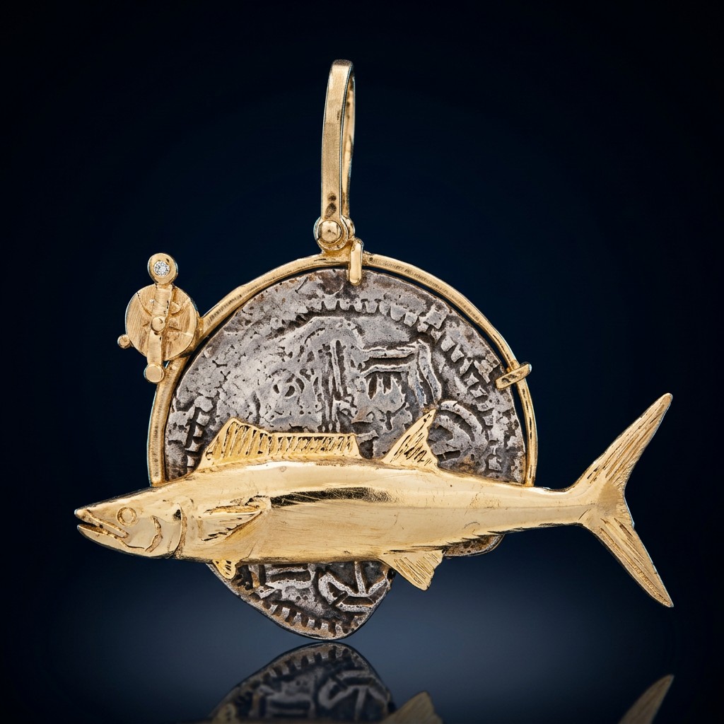 Atocha Coin Pendant No. 228 — gold frame