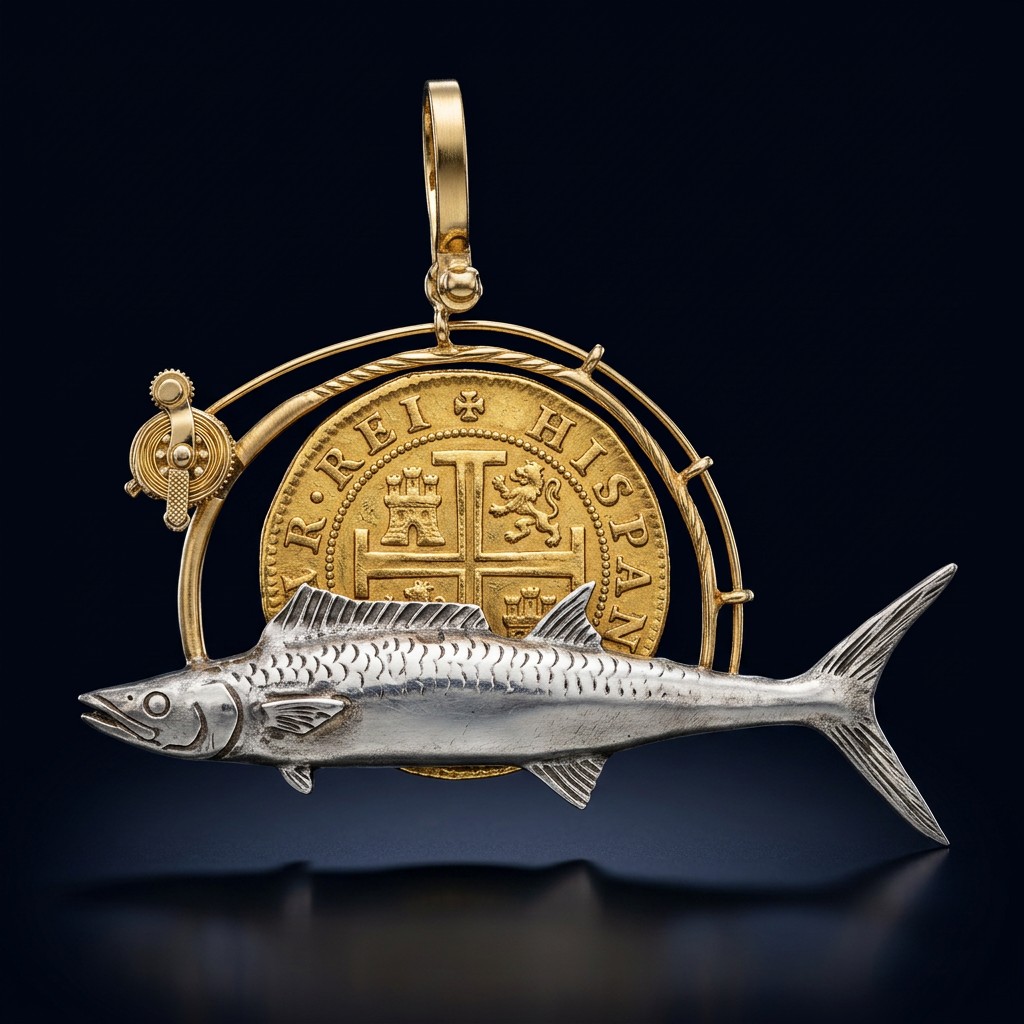 Atocha Coin Pendant No. 233 — gold frame