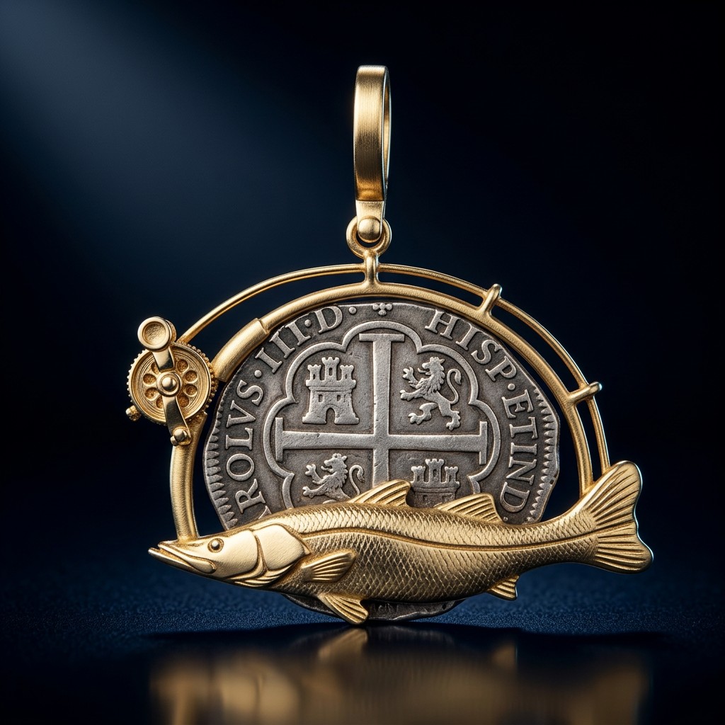 Atocha Coin Pendant No. 236 — gold frame