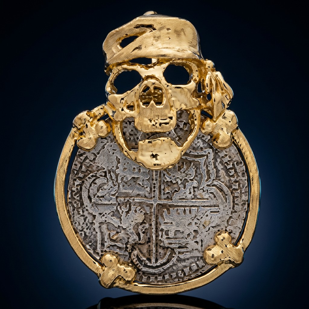 Atocha Coin Pendant No. 314-2 — gold frame