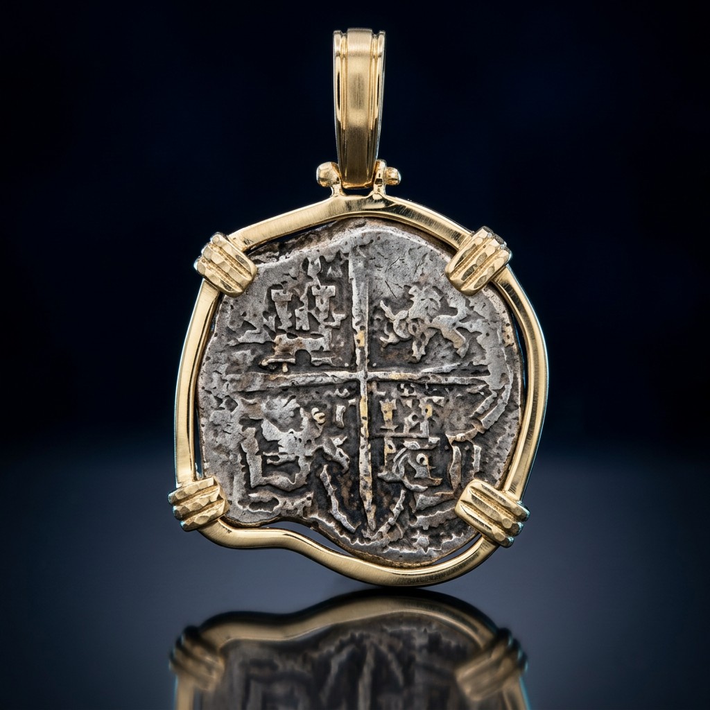 Atocha Coin Pendant No. 344-2 — gold frame