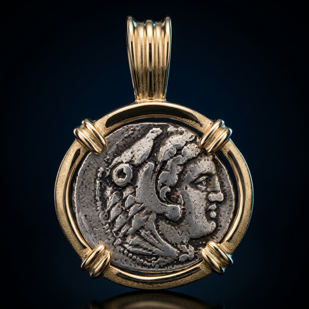 Atocha Coin Pendant No. 400 — gold frame