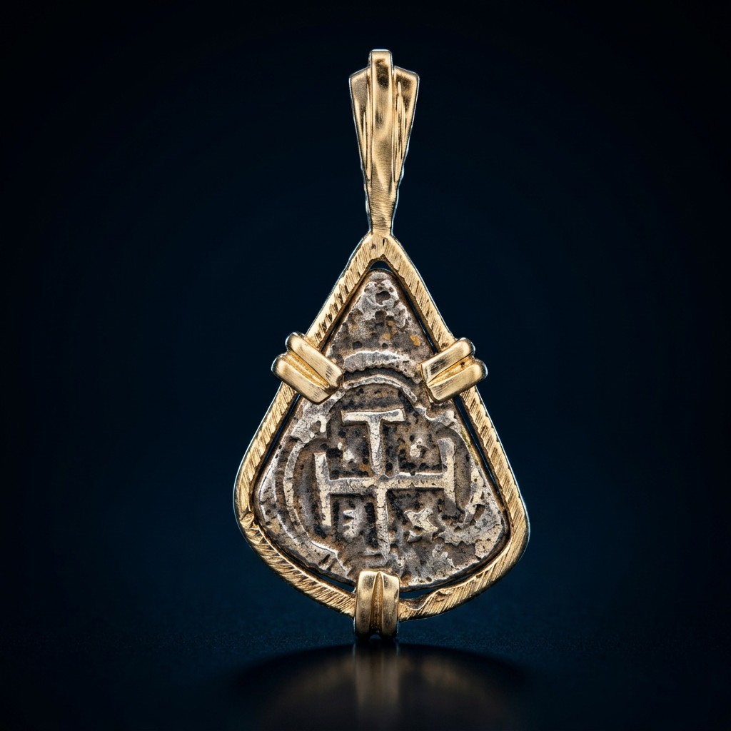 Atocha Coin Pendant No. 513 — gold frame