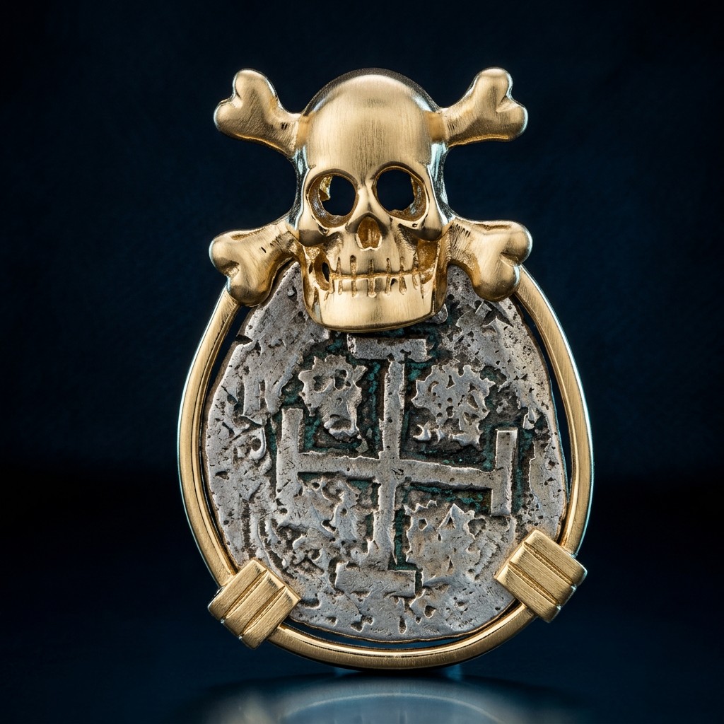Atocha Coin Pendant No. 515 — gold frame