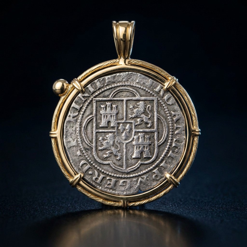 Atocha Coin Ring No. 710 — gold frame