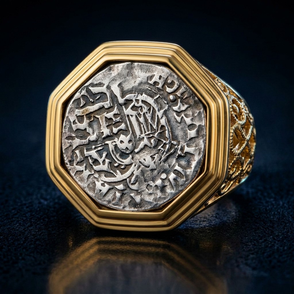 Atocha Coin Ring No. 711 — gold frame